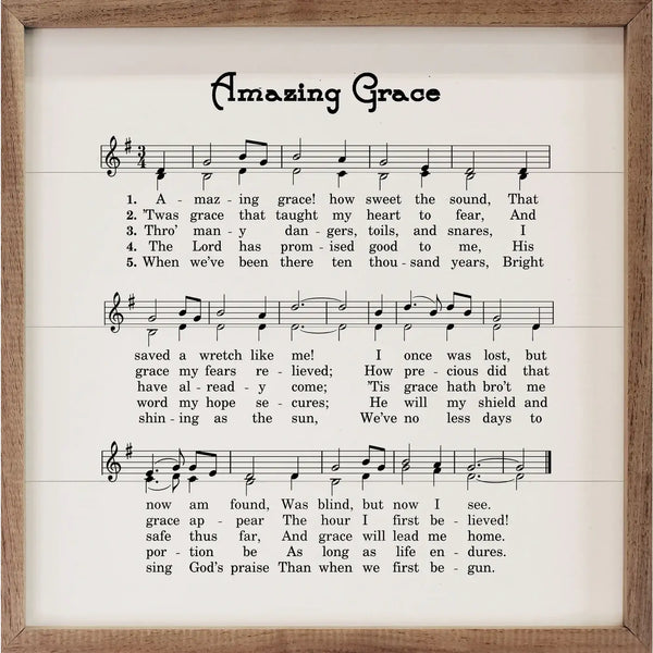Amazing Grace Sheet Music White: 4 x 4 x 1 – Bella Chic Home and Gift for Amazing Grace Sheet Music Free Printable