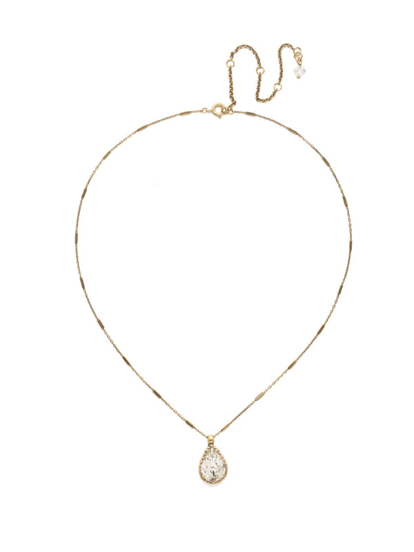 Simply Adorned Pendant Necklace Crystal