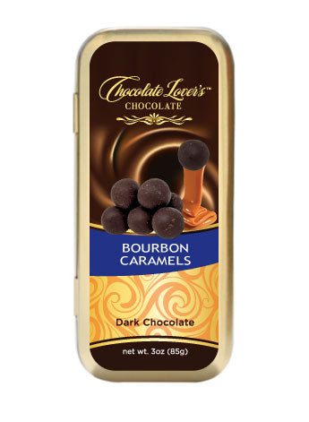 Dark Chocolate Bourbon Caramels 3 oz.