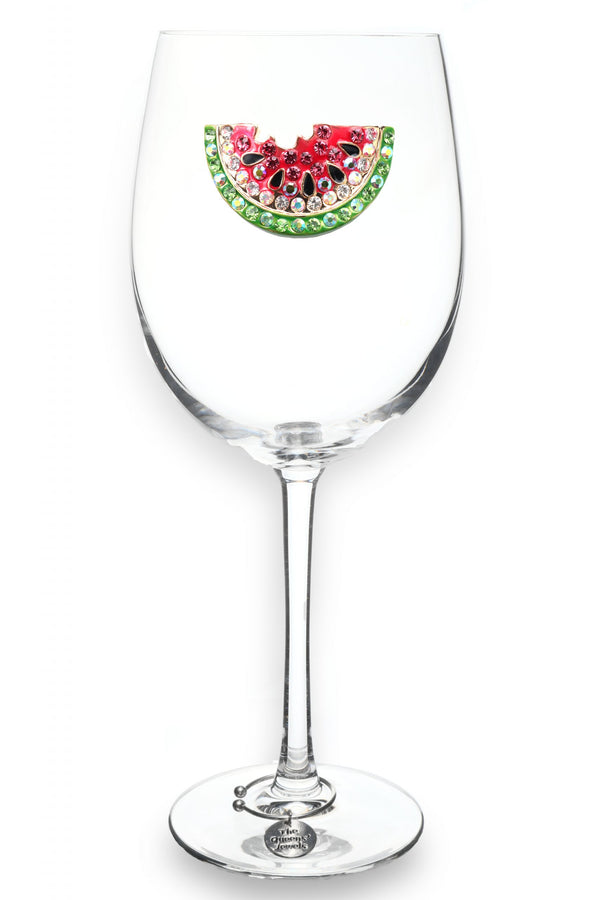 Watermelon Stemmed Wine Glass