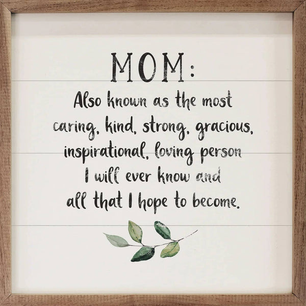 Mom Also Known As Greenery White
