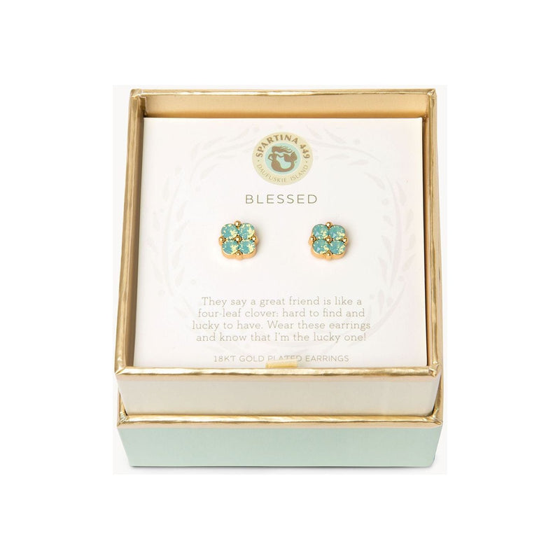 Sea La Vie Blessed Stud Earrings in Sea Foam