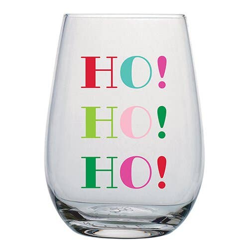 Ho!Ho!Ho! 20 oz Stemless Wine Glass