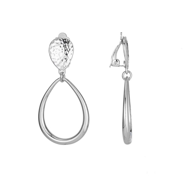 Goretti Clip Earrings Silver