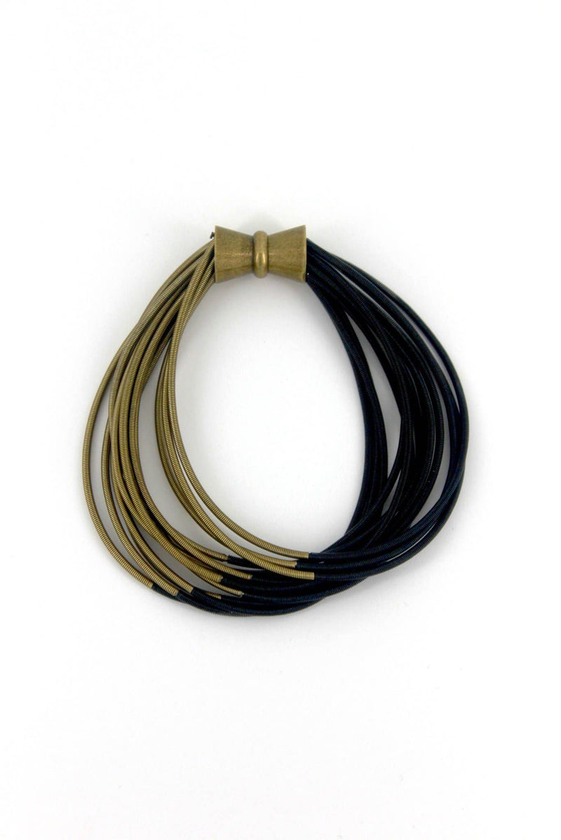 Black/Bronze Two Tone PW Bracelet with Magnet
