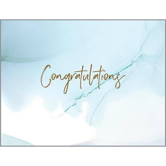 Congratulations Greeting Card - Blue Marble