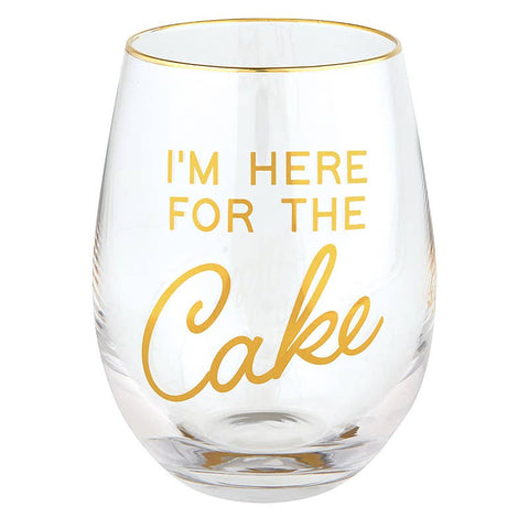Wine Glass - Here For The Cake - Thumbnail 2