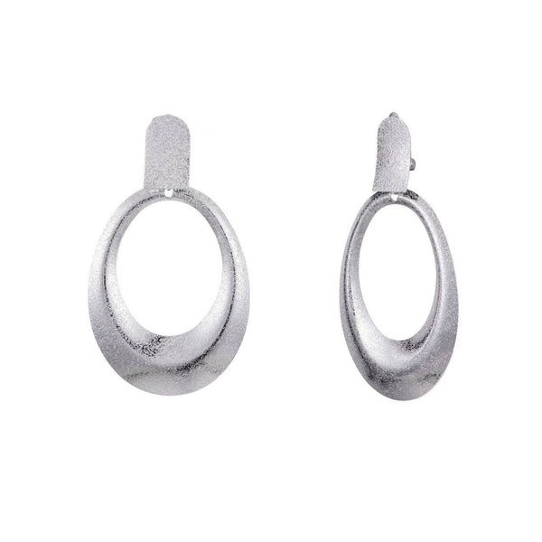 Gabriela clip earrings: Silver