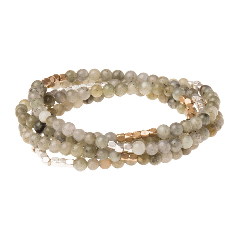 Stone Wrap Bracelet/Necklace Labradorite - Stone of Magic