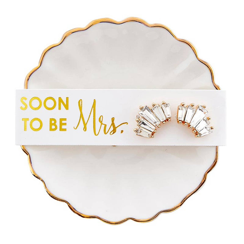 Soon to Be Mrs. Earring + Tray Set