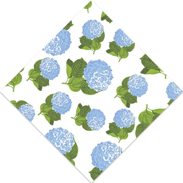 Blue Hydrangeas Paper Cocktail Napkins | Pack of 20