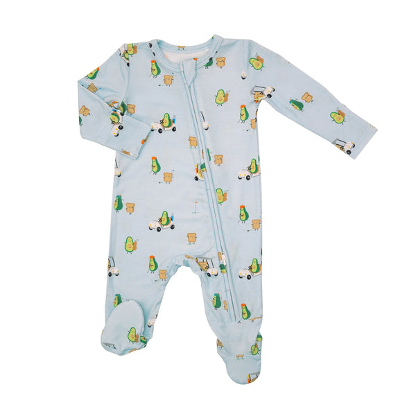 Golfing Avocados 2-Way Zipper Footie