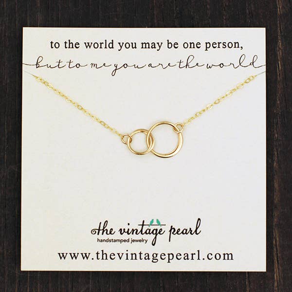But To Me You Are The World Necklace (gold)