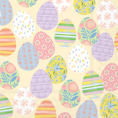 Eggstra Eggs Cream Luncheon Napkins