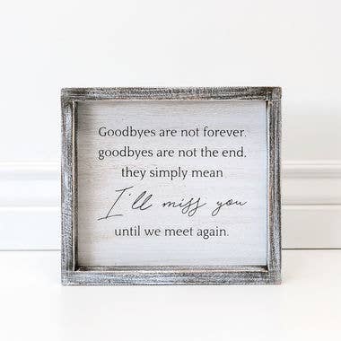 I’ll Miss You Framed Plaque 9x8x1.5