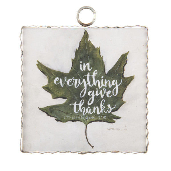 Mini Gallery Give Thanks Leaf