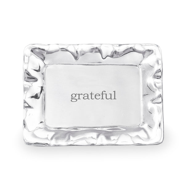 Grateful Giftable Engraved Rectangle Tray