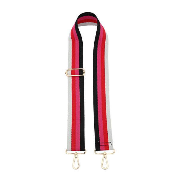 Multi Fuchsia Striped Guitar Strap