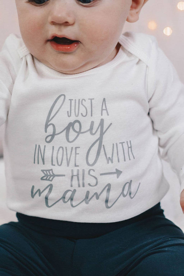 Just A Boy In Love Long Sleeve Infant Bodysuit