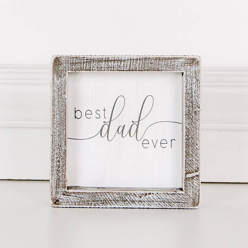 Best Dad Ever Framed Plaque 5x5x1.5