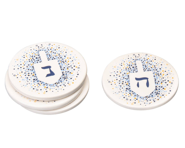 Dreidel Coaster s/4