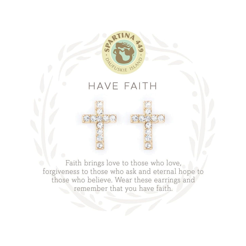 Sea La Vie Have Faith Stud Earrings