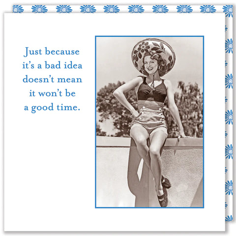 Bad Idea, Good Time Beverage Napkin - Thumbnail 5