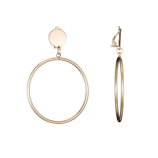 Ines clip-on earrings: Gold
