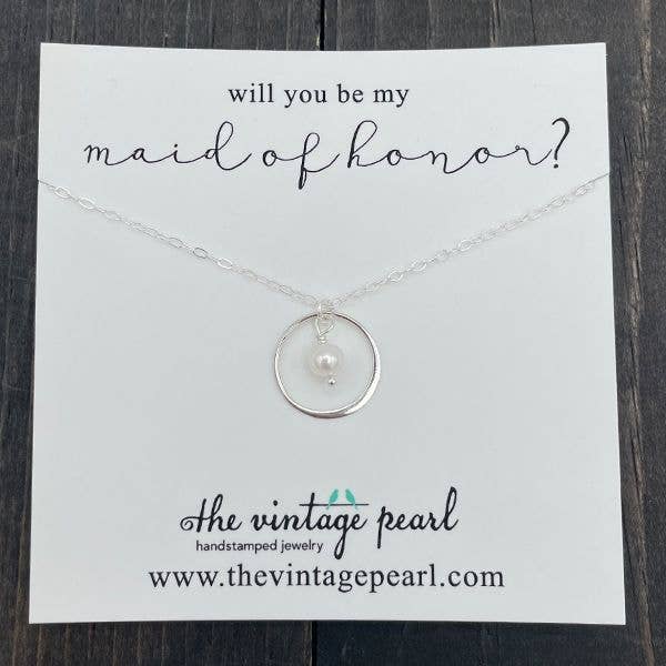 Will you be my Maid of Honor? (sterling silver) Necklace