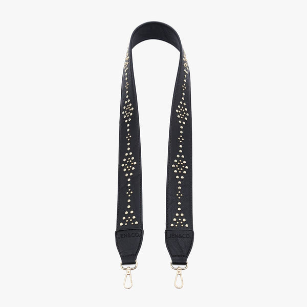 Studded Guitar Strap: Black