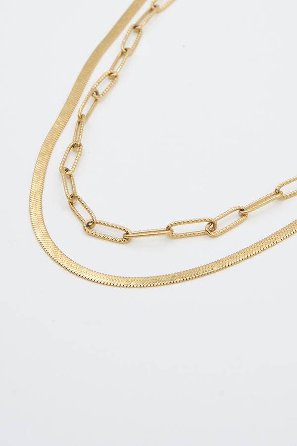 Herringbone Paperclip Necklace