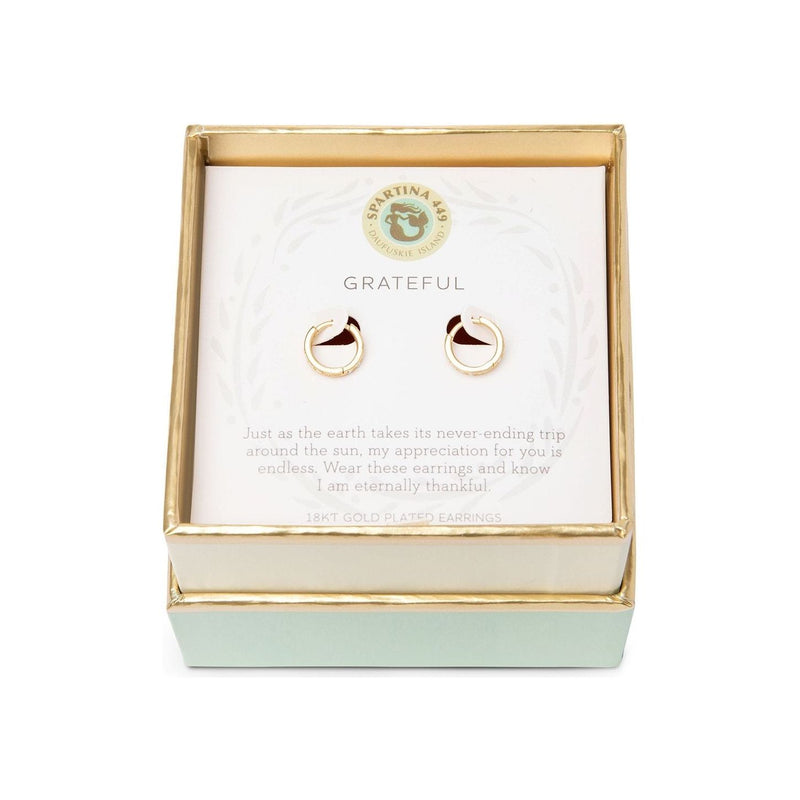 Sea La Vie Grateful Hoop Earrings