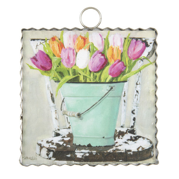 Mini Gallery Bucket of Tulips