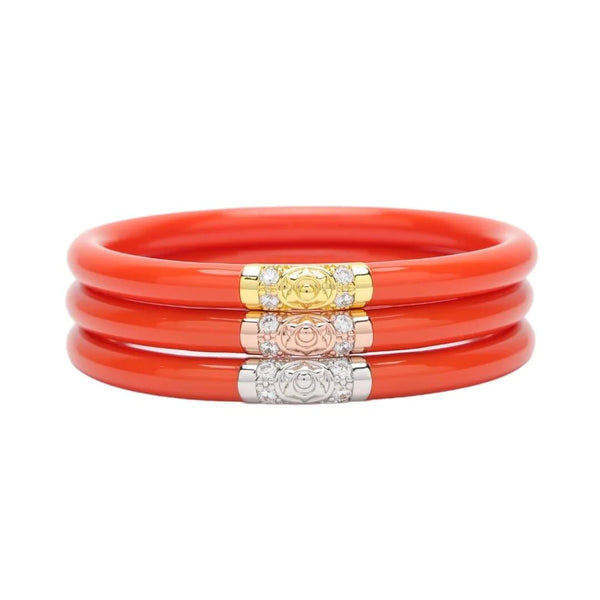 Coral Three Kings All Weather Bangles Set of 3