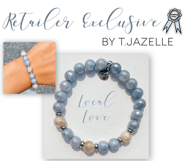 Blue Quartzite and Moonstone Local Love  Bracelet
