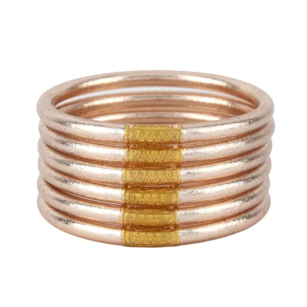 Champagne All Weather Bangles Set of 6
