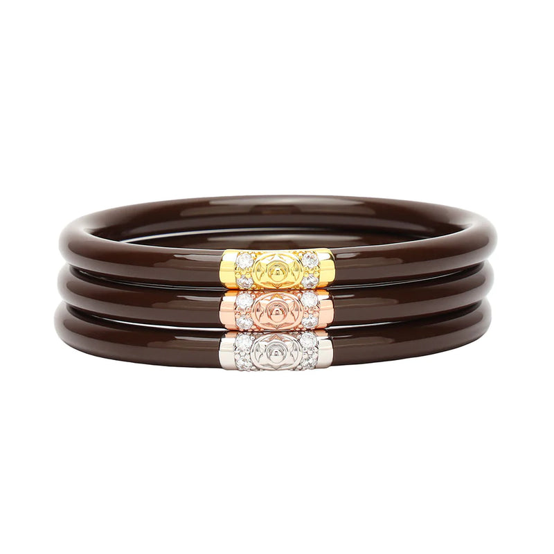 Chocolate Three Kings All Weather Bangles Set of 3