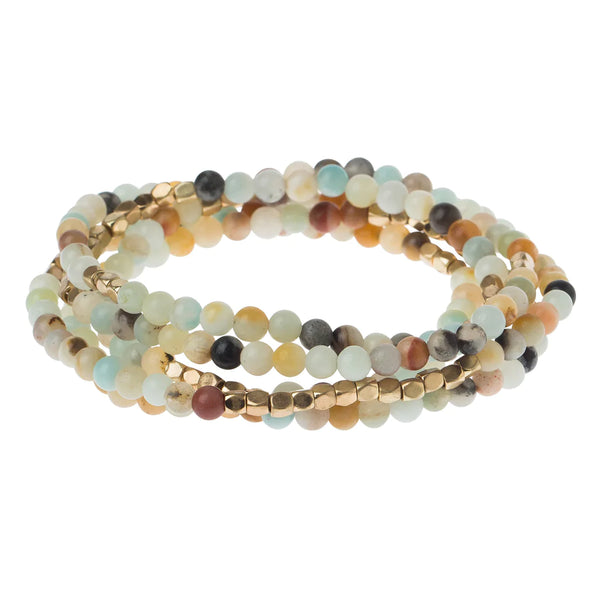 Stone Wrap Bracelet/Necklace Amazonite - Stone of Courage