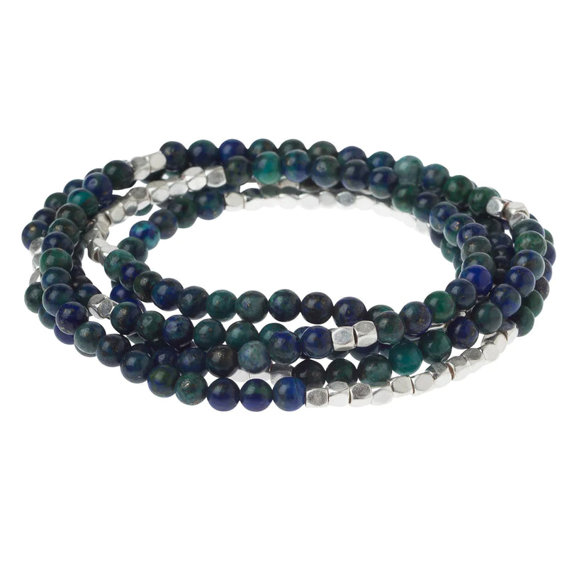 Stone Wrap Bracelet/Necklace Azurite - Stone of Heaven