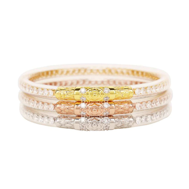 Three Queens All Weather Bangles-Clear Crystal