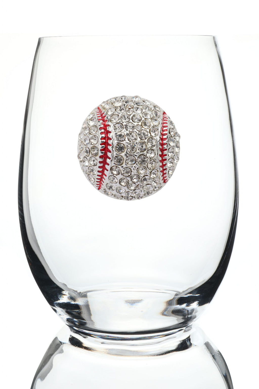 Baseball Stemless Wine Glass