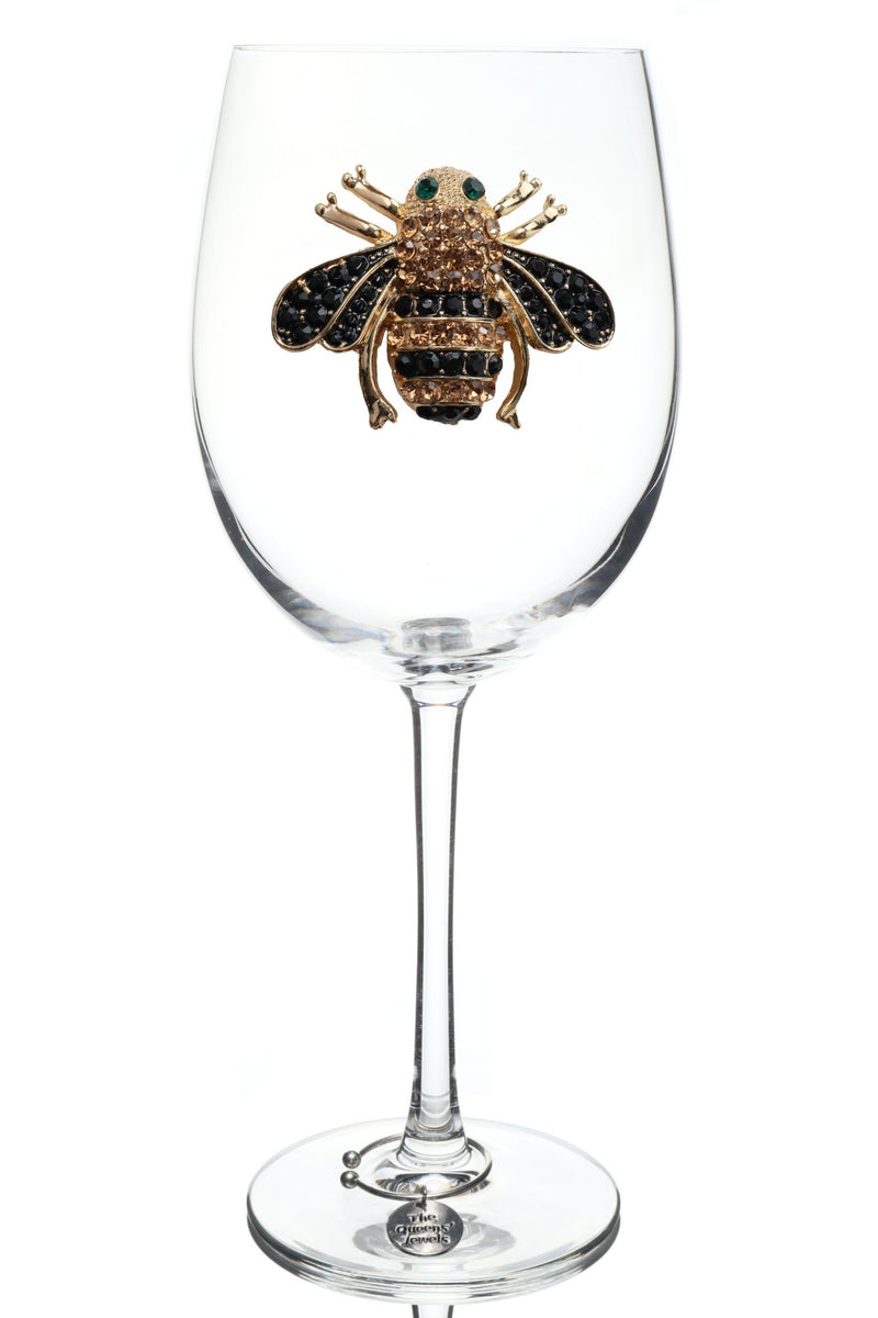 Bee Stemmed Glass