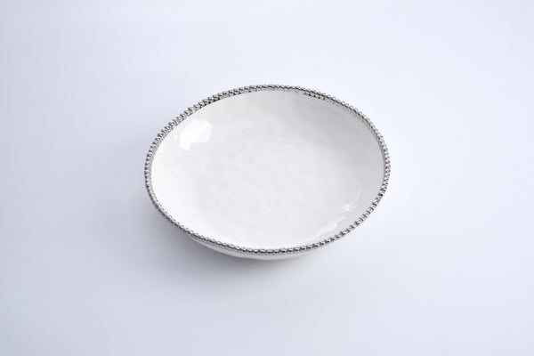 Round Shallow Bowl White