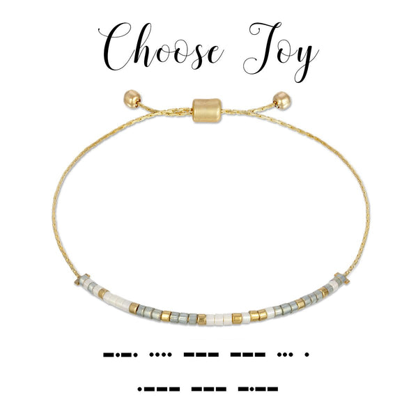 Choose Joy Morse Code Bracelet