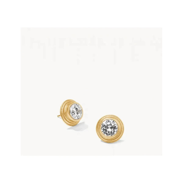 Sparkle Stud Earrings Crystal Gold