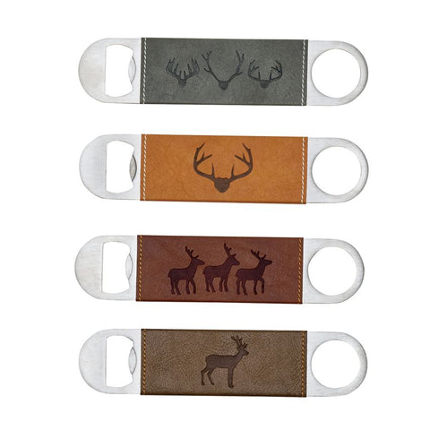 Deer Faux Leather Bottle Opener