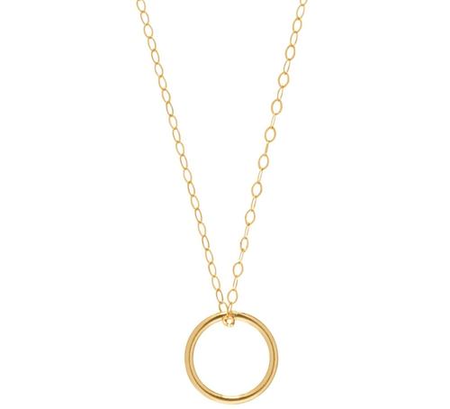 Halo Charm 16" Gold Necklace