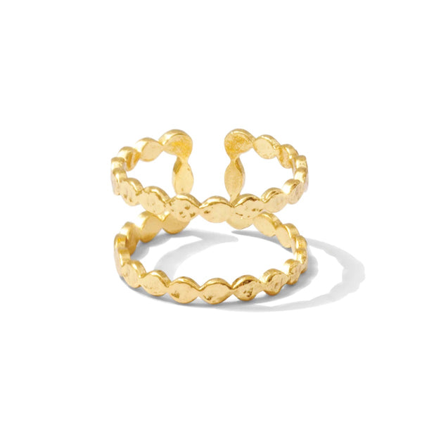Double Gilded Adjustable Gold Ring