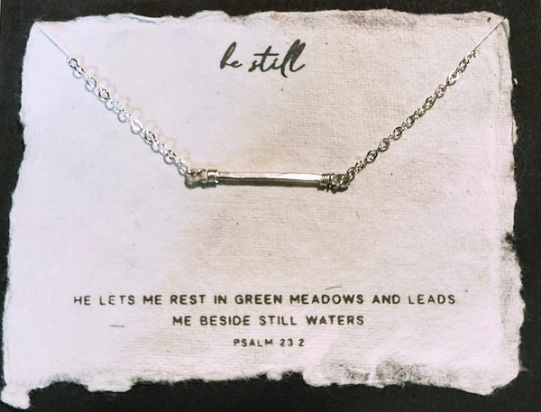 Be Still | Christian Necklace | Christian Gift | Psalm