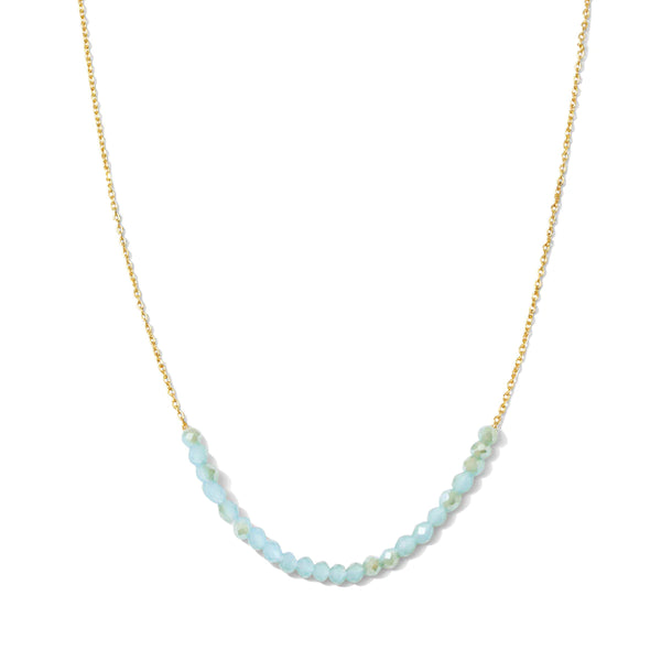 Delicate Crystal Accented Necklace Aqua